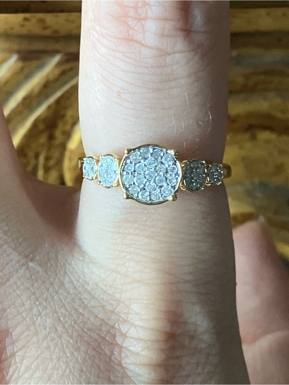 Natural White Diamond Ring Size 7.75